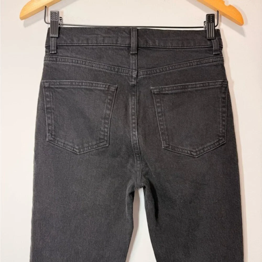 REFORMATION Jeans Faded Black Destroyed High Waist Rise Skinny Jean size 25 - Picture 9 of 12
